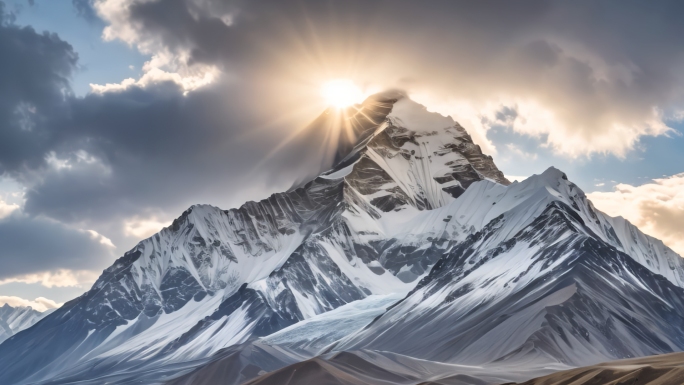 珠穆朗玛峰喜马拉雅山脉青藏高原雪山