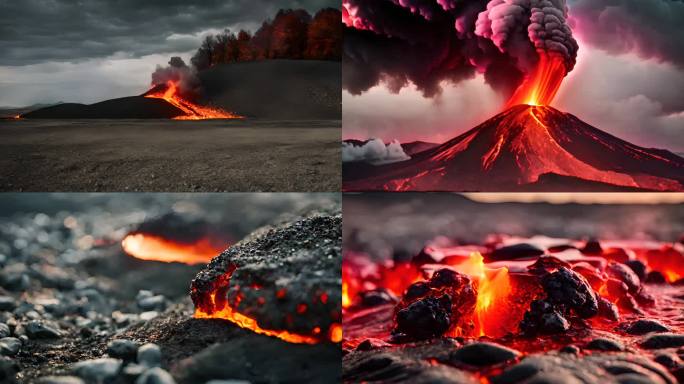 火山熔岩 岩浆 火山爆发 火山喷发