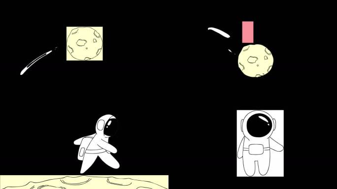 宇航员 星球 mg动画 动漫 可爱风