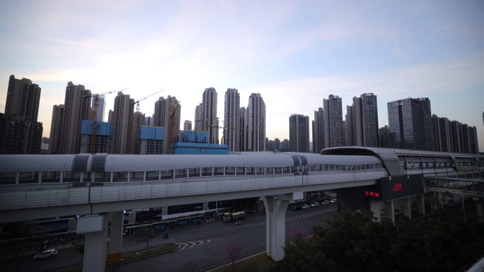 深圳地铁六号线上芬站日转夜延时
