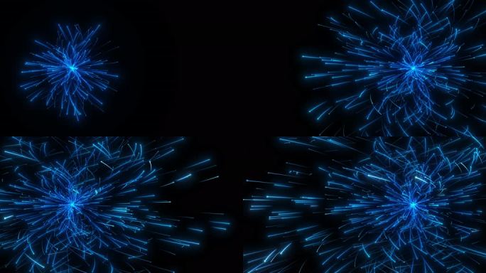 唯美粒子线条生长动画