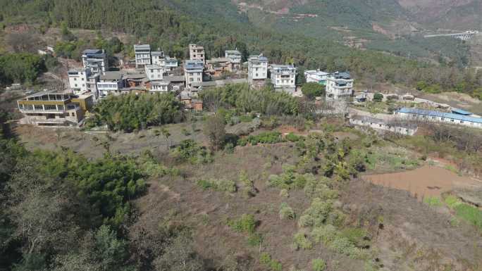 山顶村落航拍