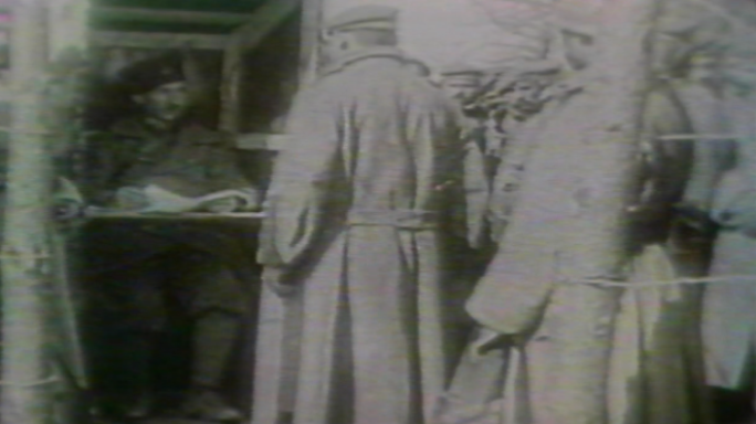 上世纪1917年一战德国战俘 在俘虏营中