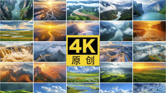 4K中国风景 美丽中国《风景大合集》
