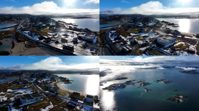 4K延时航拍北欧挪威索玛若伊岛自然景点