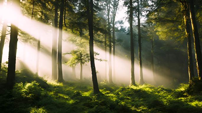 森林阳光光影
