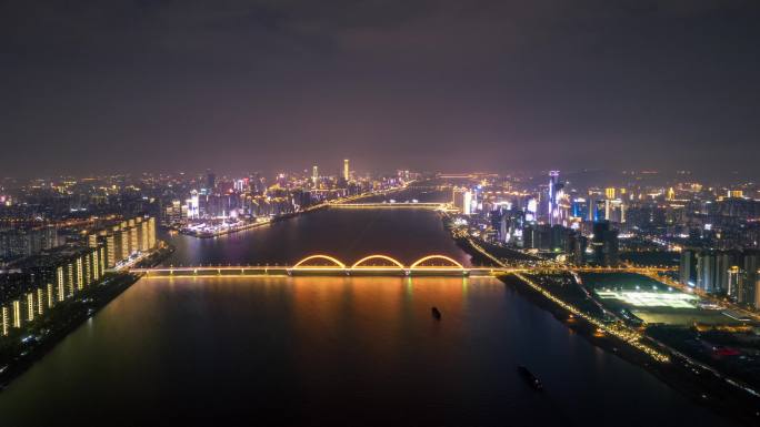 长沙_福元路大桥_湘江夜景003