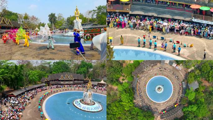 傣族泼水节祭水仪式迎圣水