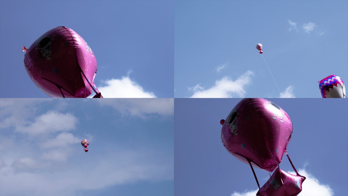 氢气球天空飞行