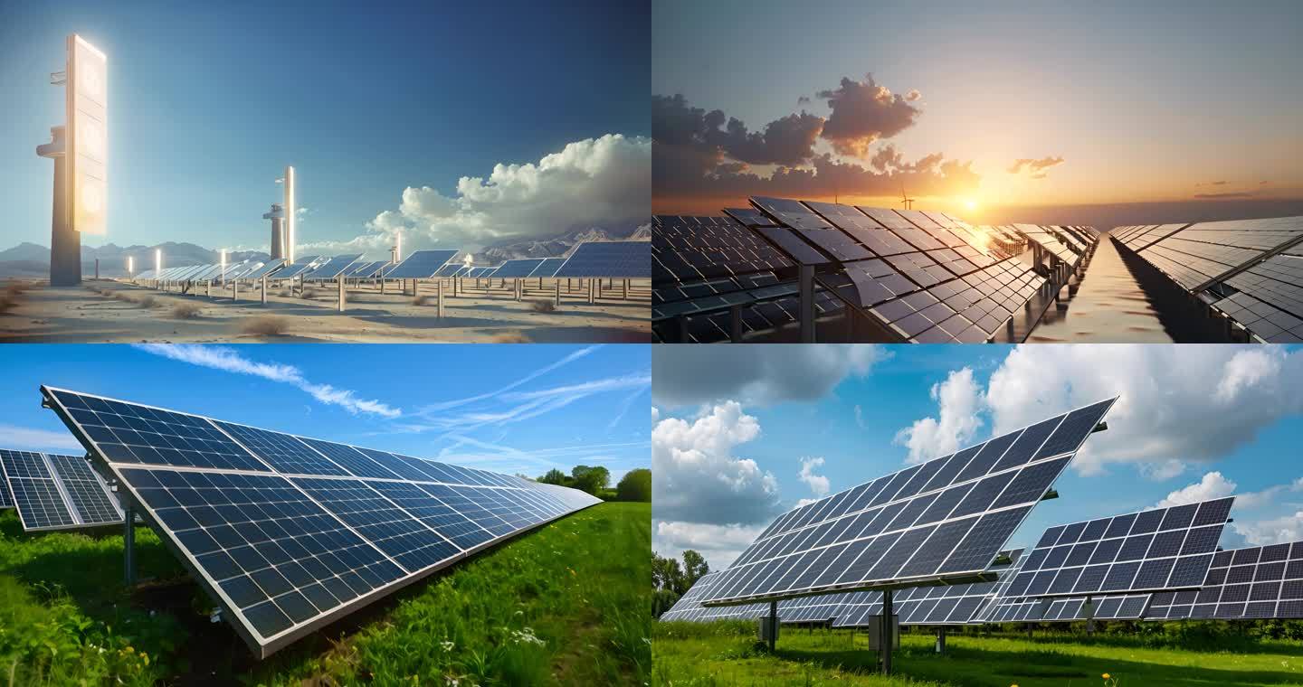 新能源太阳能发电站光伏发电双碳环保