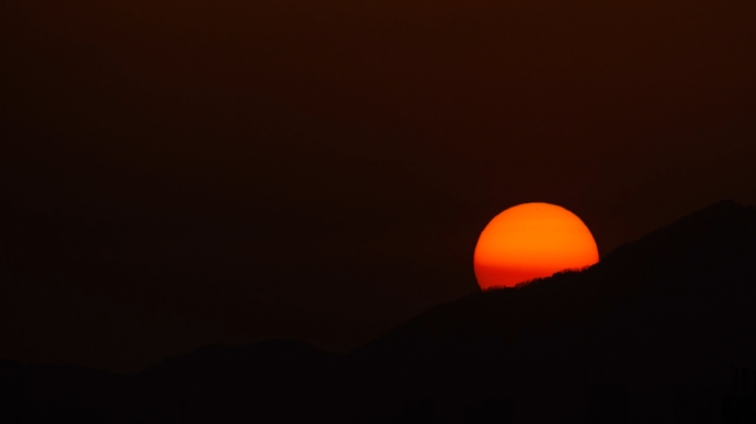 日落 夕阳延时  太阳下山 4k