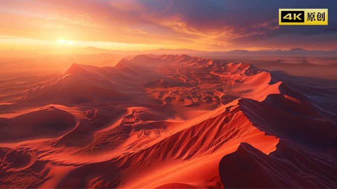 沙漠日出沙漠日落沙漠风景一带一路丝绸之路