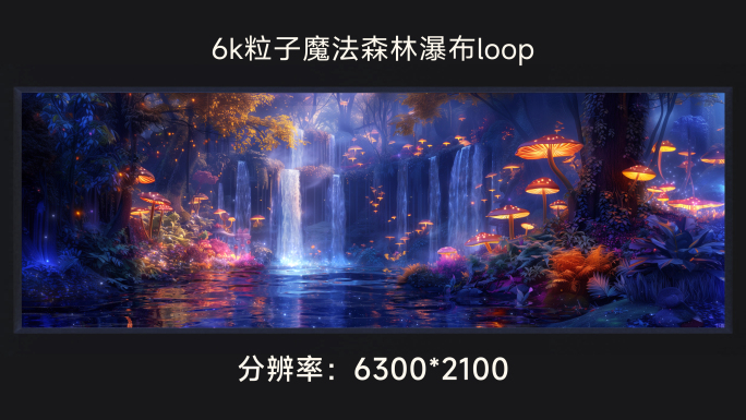 6k粒子魔法森林瀑布loop