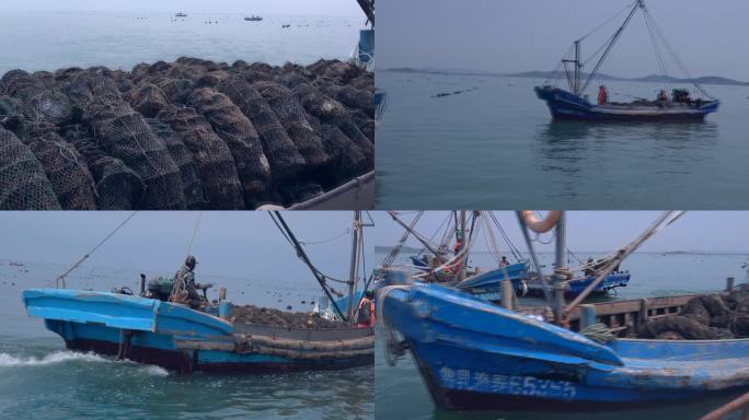 乳山牡蛎收获渔船满载而归