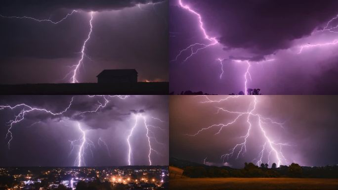 风暴闪电雷暴视频素材合集