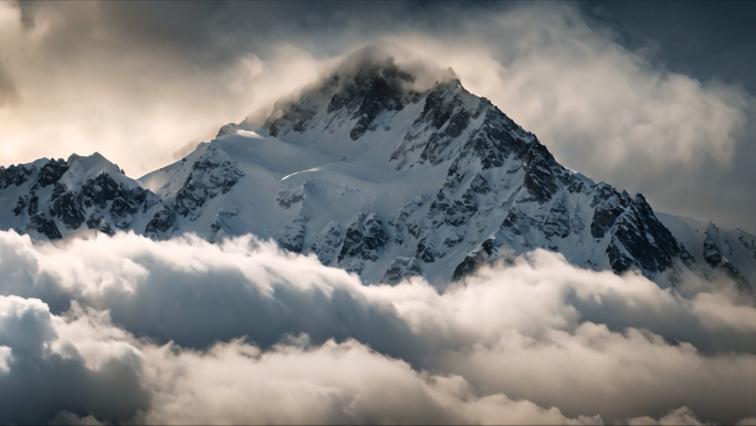 雪山山峰山山脉视频素材4K