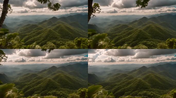 墨西哥瓦哈卡的山脉和森林鸟瞰图