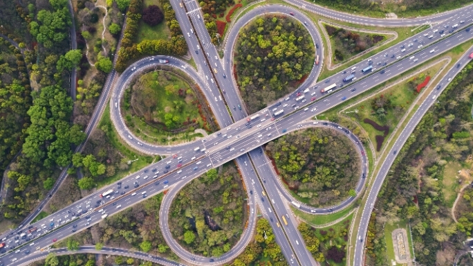 高速公路航拍