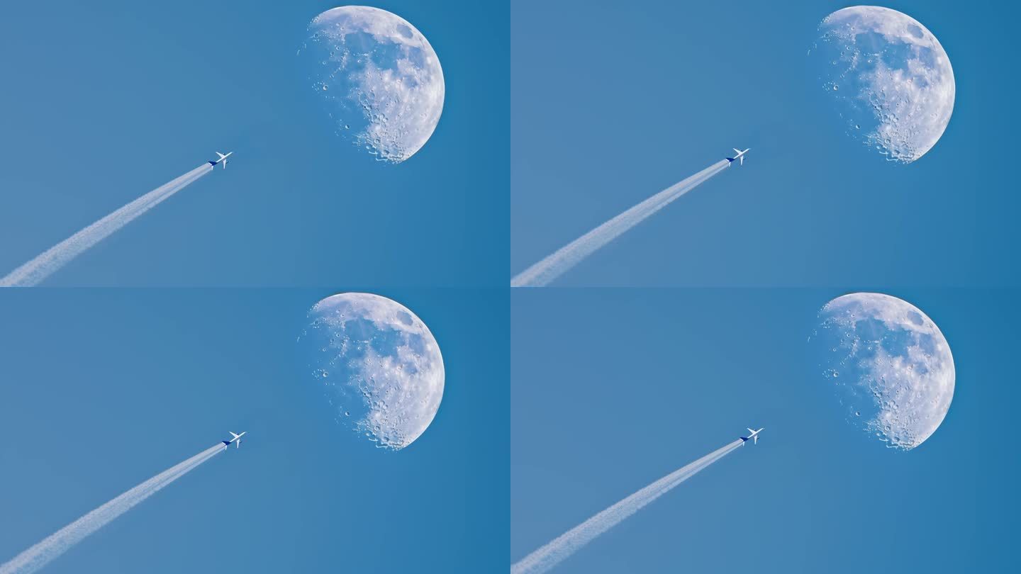 飞机飞向月球