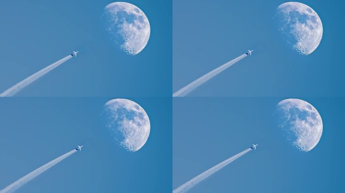 飞机飞向月球