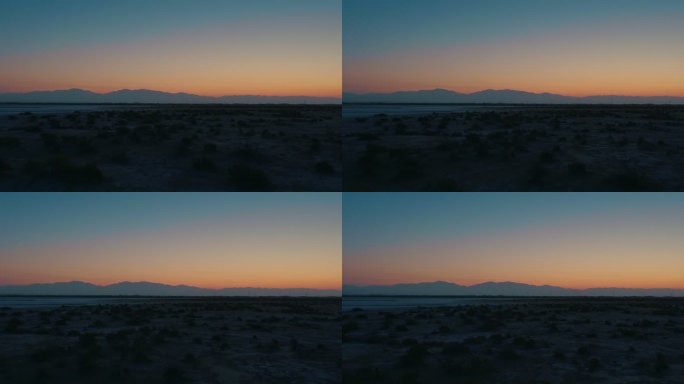清晨的盐湖 早霞 临夏 盐湖 荒漠