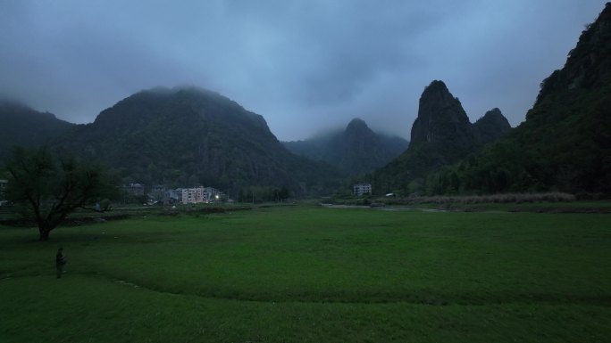 浙江温州永嘉大矼村航拍