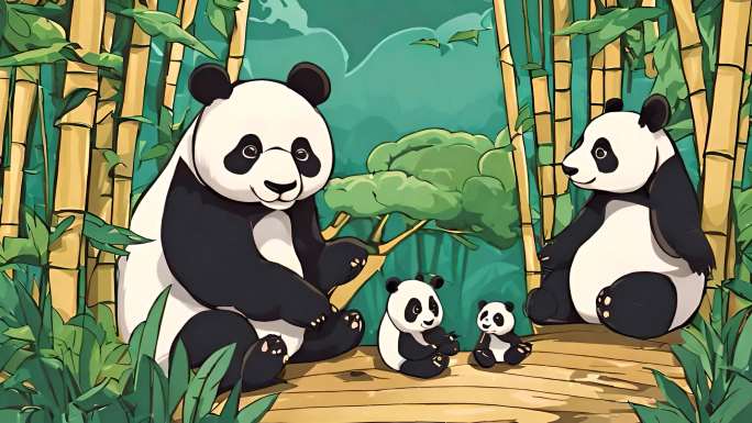 卡通 熊猫 大熊猫动画