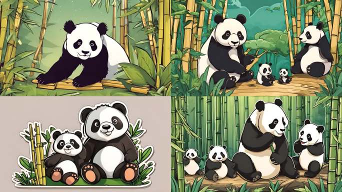 卡通 熊猫 大熊猫动画