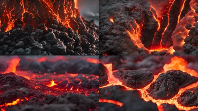 火山 喷发 岩浆