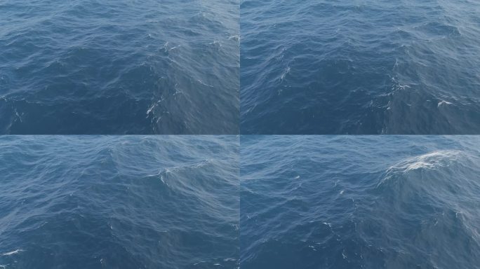 真实海洋海面-慢镜头4k