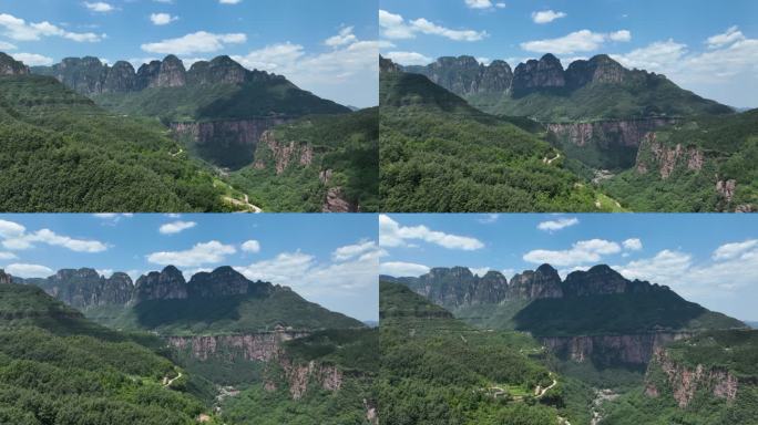 太行山蓝天白云风光延时大景