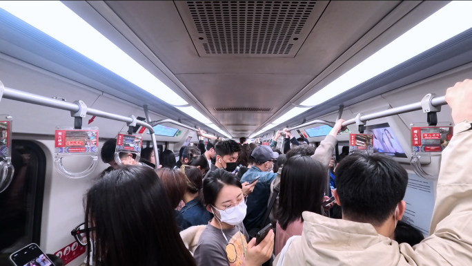 北京地铁延时和空镜 国贸地铁站移动延时