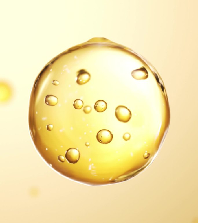金色水珠细胞保湿精华因子竖屏