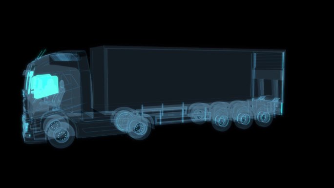 沃尔沃大卡车 货运冷链运输车科幻透明9