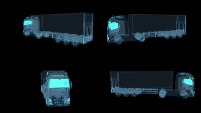 沃尔沃大卡车 货运冷链运输车科幻透明9