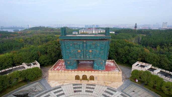 南昌瓷板画艺术博物馆巨鼎建筑风光航拍