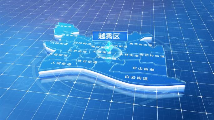 越秀区蓝色三维科技区位地图