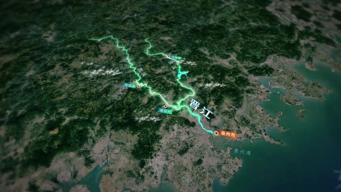 晋江水系河流地图AE