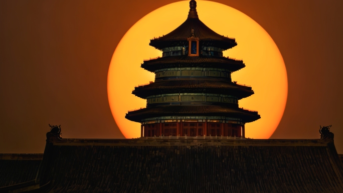 北京天坛皇家园林祭祀古代建筑延时摄影