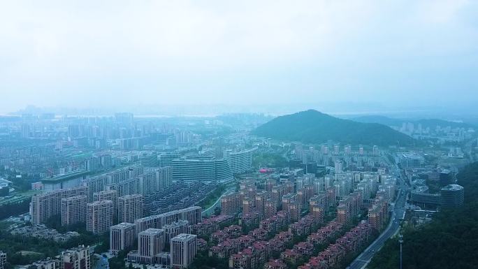 杭州 西湖转塘 城市 群山 高楼建筑