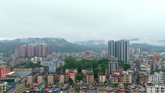 4K 雨后 陆河 县城