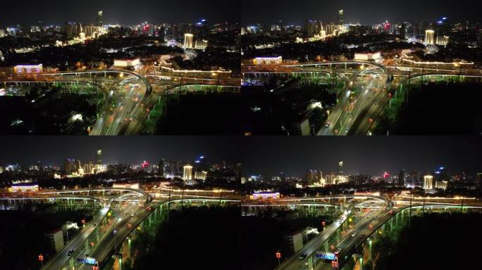 4K昆明城市天际线大景夜景航拍视频