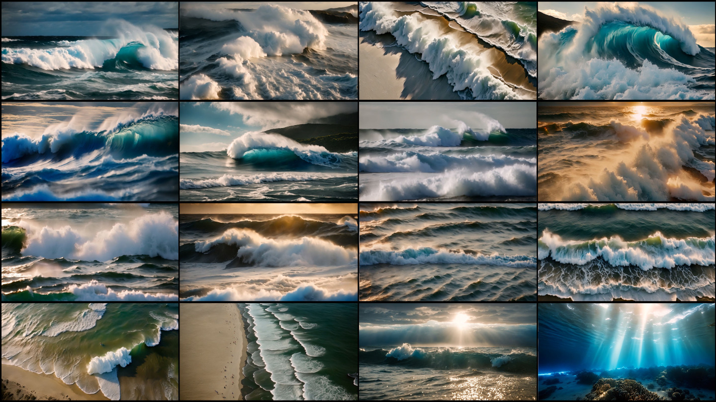 海洋海浪大海海水海底海岸视频素材4K