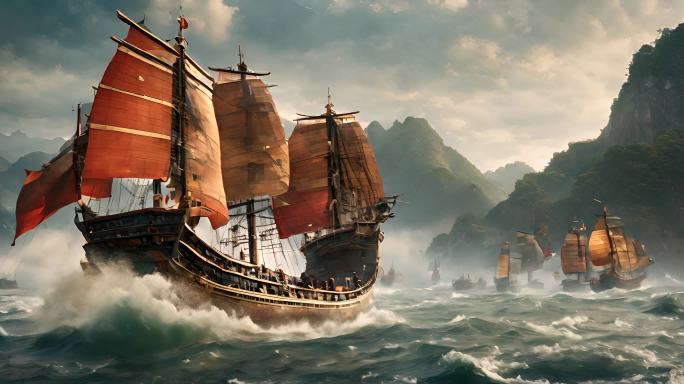 古代 经济 贸易  古商船