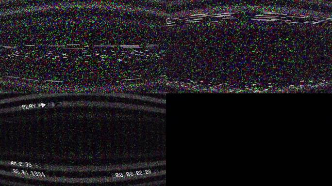7组胶片损坏效果电视屏幕故障视频转场素材