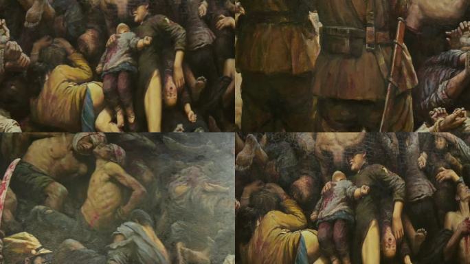 南京大屠杀-难忘的历史-油画