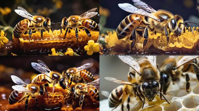 蜜蜂采蜜 系列素材