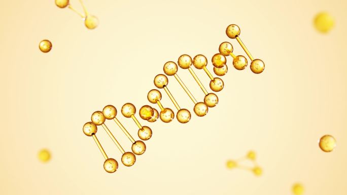 金色重组DNA双螺旋遗传分子