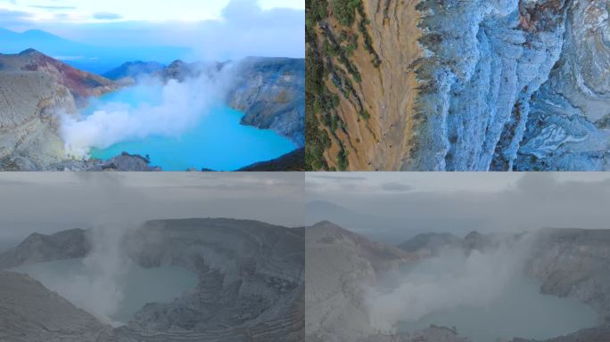 印尼 Ijen伊真火山 4k航拍