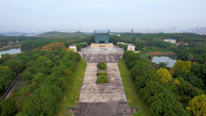 南昌瓷板画艺术博物馆巨鼎建筑风光航拍